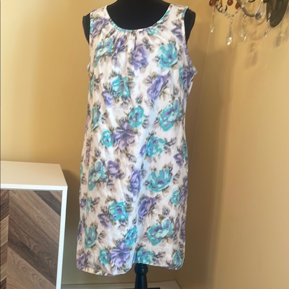 Lands' End Dresses & Skirts - Lands' End Purple and Blue Sheath Midi Dress